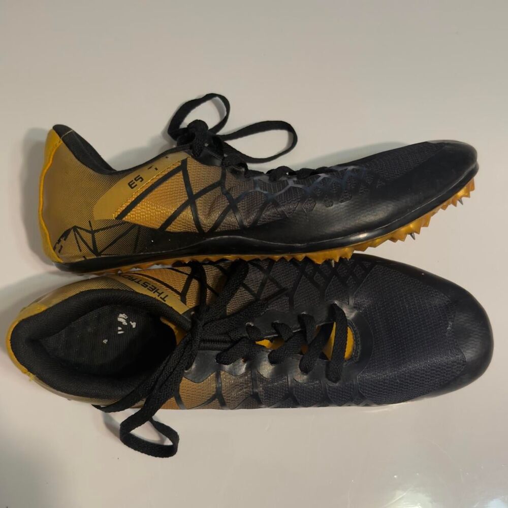 Thestron black & yellow track spikes, Size US 9.5 #athletics #running